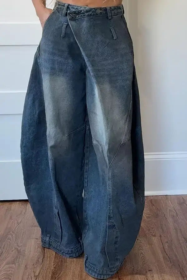Džínsy vintage voľného strihu pre ženy
