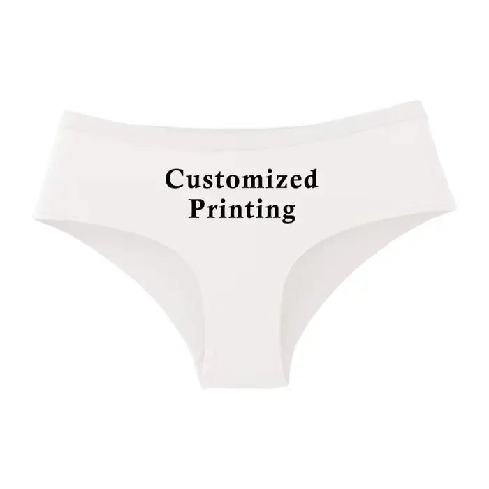 Culottes personnalisées sexy avec logo et textes sur mesure, slips en coton amusants, mignons et sex