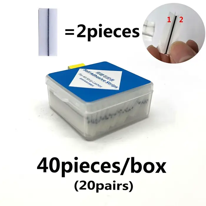 40 kusov/škatuľa opakovane použiteľné samolepiace bez lepidla mihalnice pásik