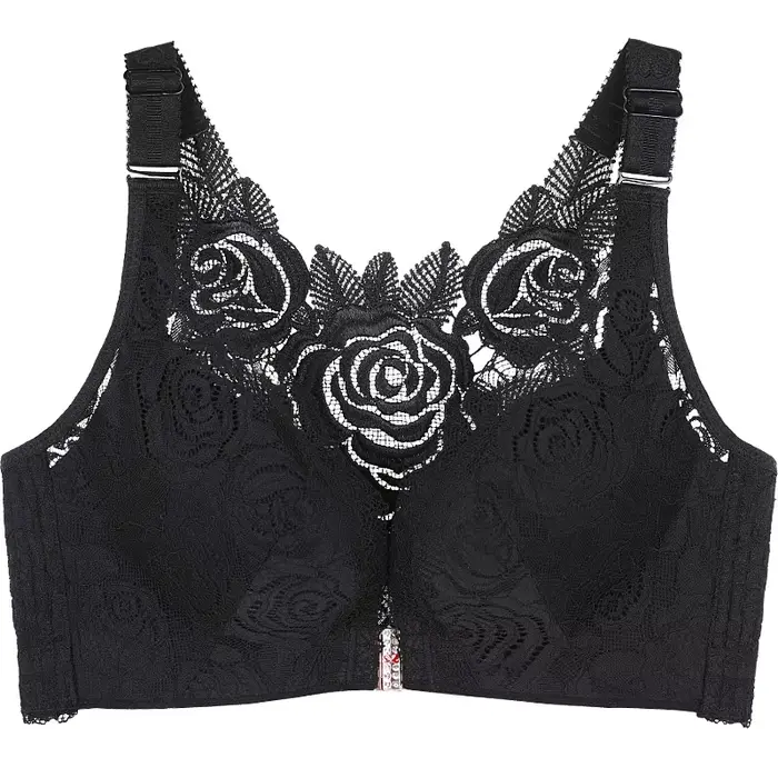 Soutien-gorge femme élégant push-up en dentelle et polyester pour toutes occasions grandes tailles confortель