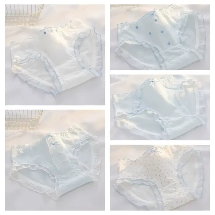 Culottes en polyester à volants et dentelle pour femmes, motif floral doux, confortables, taille mi-haute, occasions spéciales et cadeaux