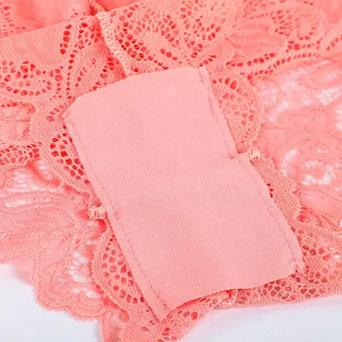 Sexi ženská čipka s kvetinovým vzorom nohavičky Priesvitná spodná bielizeň V-pás jednofarebné šortky pre ženy priedušné intímne Lingerie