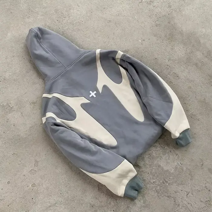 Sweat à capuche rétro Y2K en polyester pour femmes, mode Harajuku, design géométrique, streetwear, saison automne-hiver