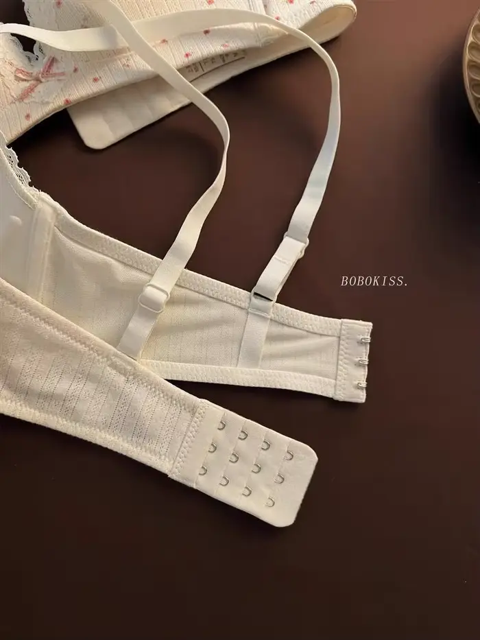 Sweet Girls – Sexy čipková podprsenka s lukom, bezdrôtová polstrovaná push-up podprsenka, bavlna, proti ošúchaniu, pohodlná, priedušná, intímna spodná bielizeň pre ženy
