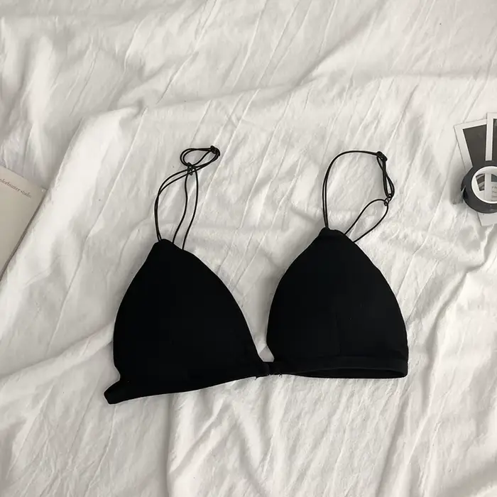 Soutien-gorge de Style français pour femmes, Sexy, ceinture fine, Bralettle, bonnet Triangle, sous-v