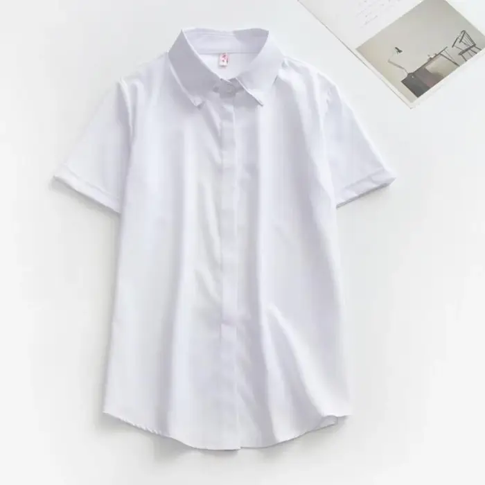 JMPRS grande taille femmes chemise blanche été à manches courtes bureau dames noir boutonné hauts am