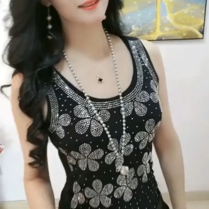 Femmes hauts Corset Camisole femmes printemps été haut diamant col rond débardeur Camis haut court p