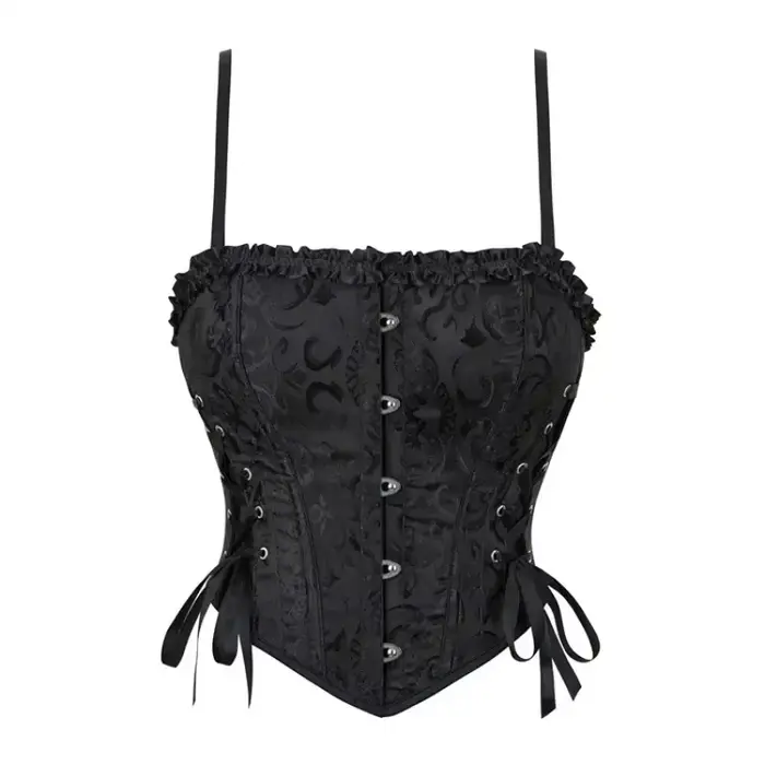 Corset Sexy à Lacets pour Femme, Bustier Amincissant, Modelant le Corps, Torse Court, Corselet, GlaB