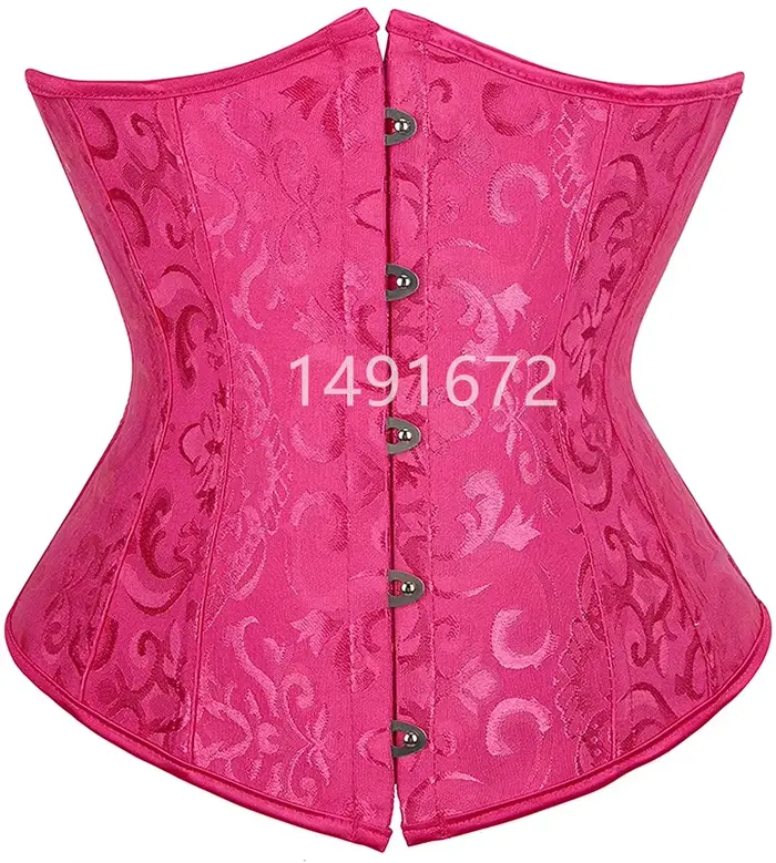 Rose Corset sous le buste haut femmes grande taille taille Cincher Sexy gothique Corpete Corselet mo