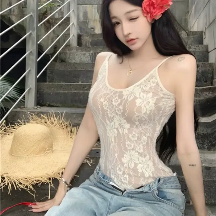 Sexy vinobranie čipky kombinézu s kvetinovými vzormi pre ženy Slim Fit Club večerné jarné leto