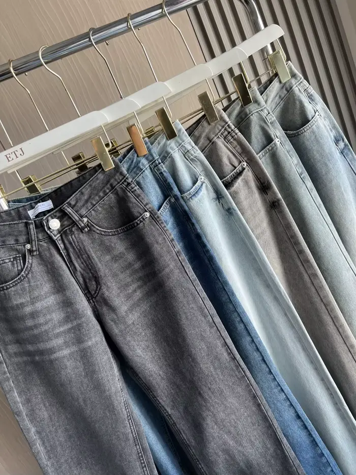 Z1975 dlhé džínsy s rovným strihom 2025 ETJ jeseň/zima nový produkt s praním y2k klasické