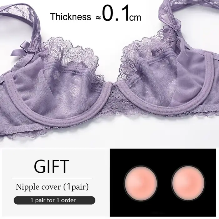 Priehľadná čipková podprsenka pre ženy, vyšívaný top, push-up podprsenky pre ženy, sexy spodná bielizeň, veľká veľkosť, D čiapka, spodná bielizeň, podprsenka, 2020