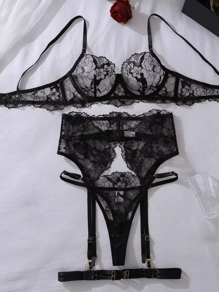 Belamimi – Sexi čipkovaná priesvitná bielizeň