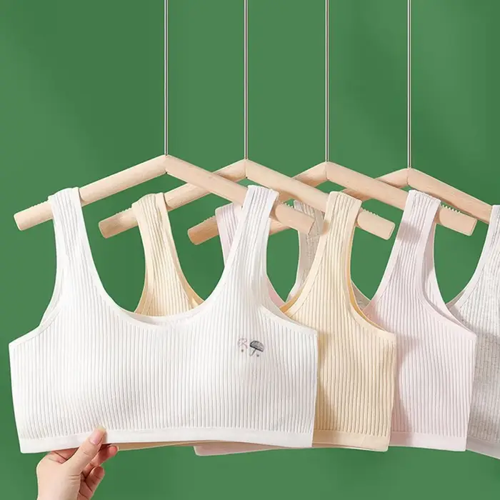 Bavlnená a spandex tréningová podprsenka pre dospievajúce športy a každodenné príležitosti