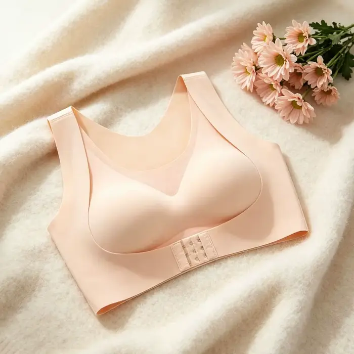 Soutien-gorge correcteur de posture à fermeture avant, dos croisé, sans armatures, antichoc, push-up, 2 en 1, soutien-gorge de sport pour femme