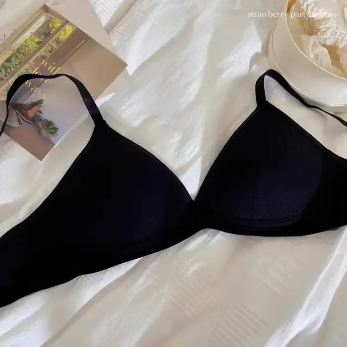 BANERDANNI Bralette de base parisienne |   Bretelles fixes et tissu respirant |   Petite Bust Contour Support Soutien-gorge triangle confortable sans fil