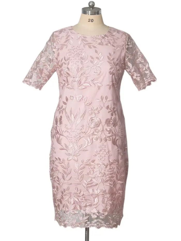 Letné šaty pre ženy veľké veľkosti 4XL 5XL krátke rukávy elegantné kvetinové čipky pre svadby a formálne večery
