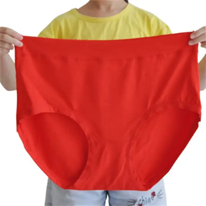 Sada 5 Dámske nohavičky Plus Size, mlieko hodváb, trojuholník rez, pre tehotné ženy, stredného veku matky, až 150 kg