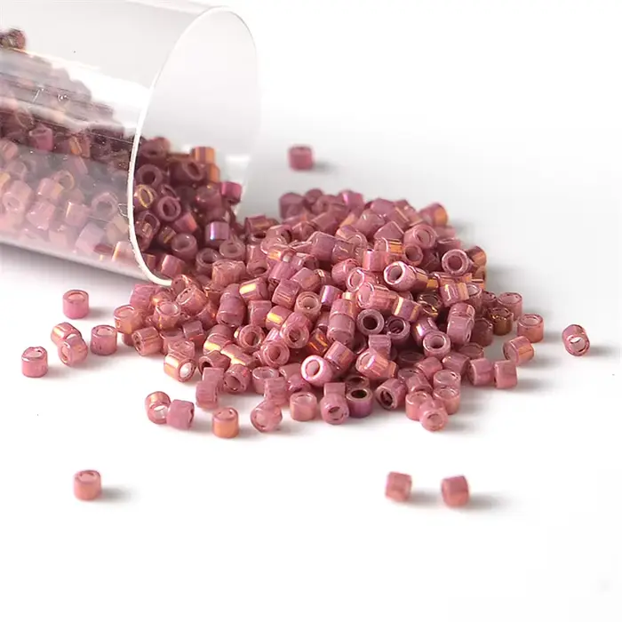 10 g/Skúmavka JP Miyuki Delica 11/0 sklenené rokajlové korálky kovovej farby okrúhle dištančné