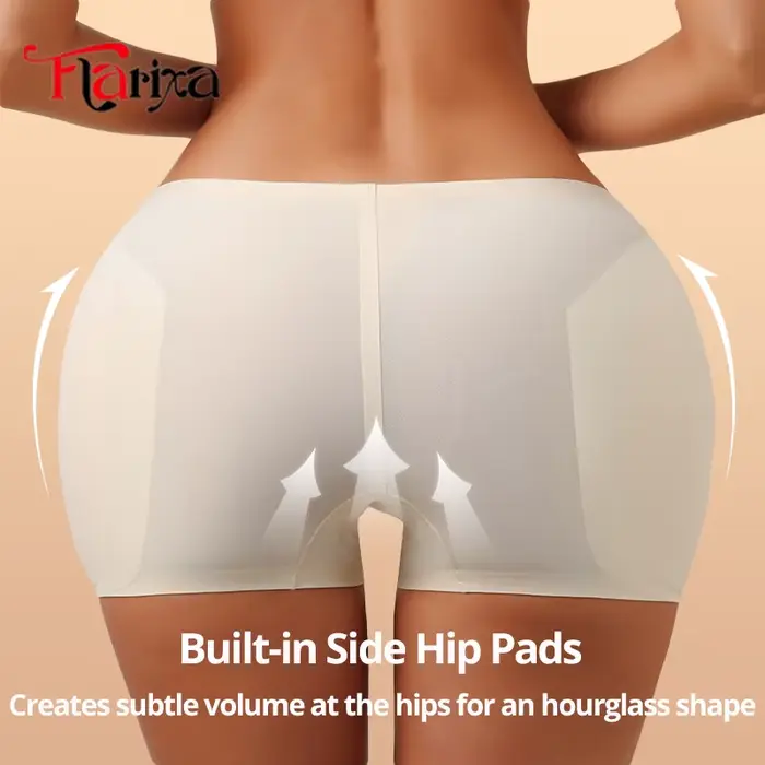 Flarixa coussinets de hanche Shapewear culottes tissu de glace contrôle du bas de l'abdomen Boxer Shorts femmes rehausseur de fesses sous-vêtements rembourrés respirant
