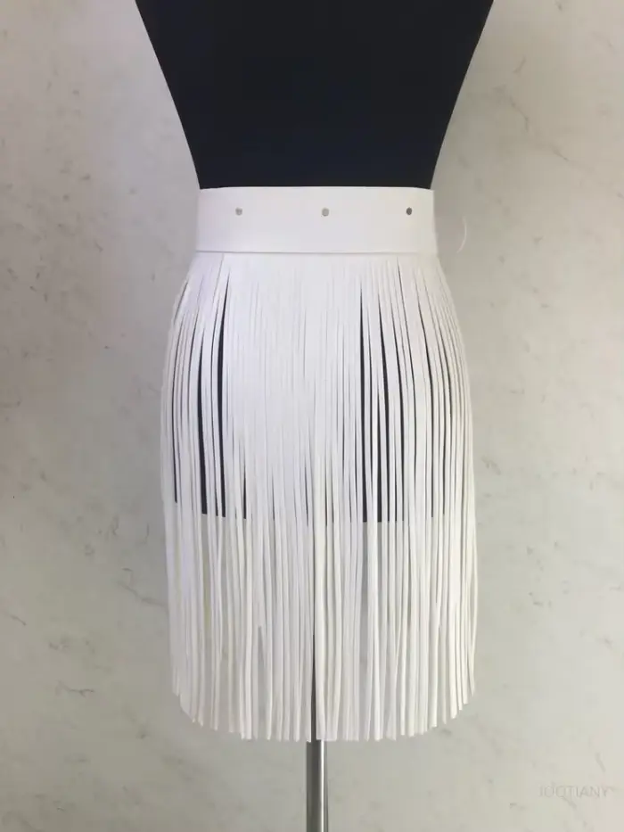 Ceinture à bretelles en cuir blanc pour femme style punk gothique urbain sauvage cosplay occasionnels