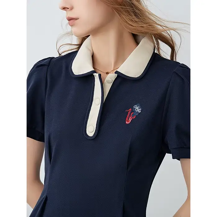 Toyouth šaty z bavlny a polyesteru s jemnou výšivkou pre ženy, elegantná silueta, rolák, fit fit, pre obrady a letné večery