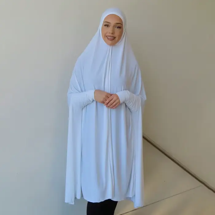 Abaya musulmane en coton pour femmes, décoration simple, polyvalente pour toutes les saisons, occasions spéciales et prière ```
