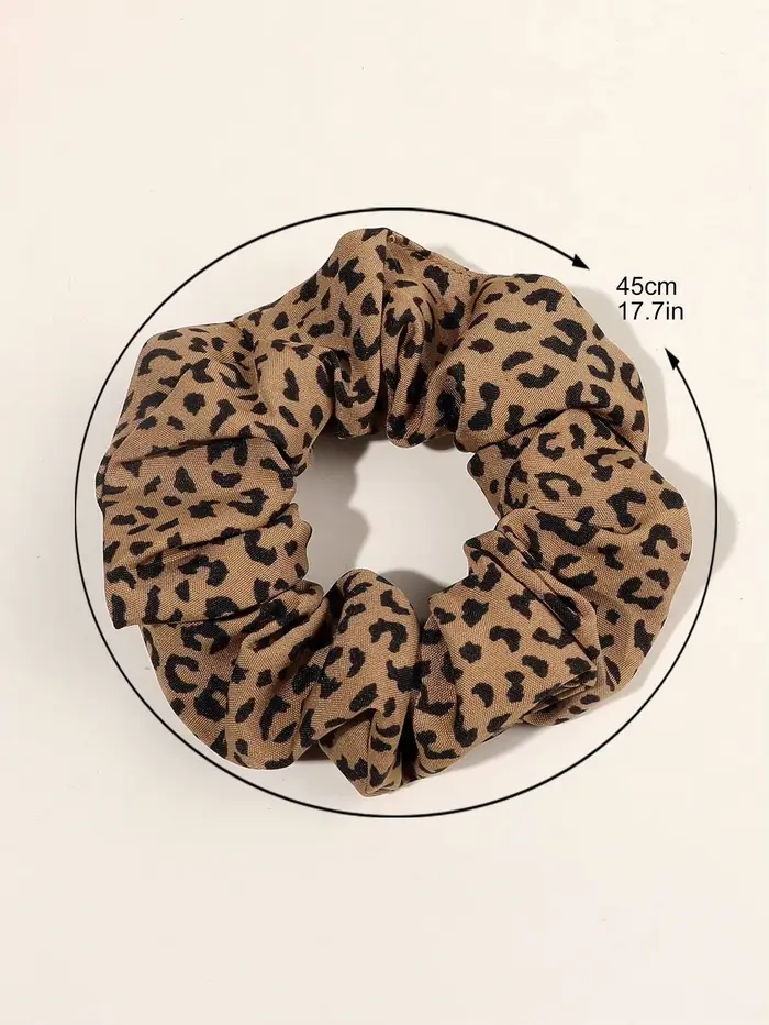 Chouchous pour cheveux en tissu imprimé léopard Vintage, 3 pièces, accessoires pour cheveux quotidie