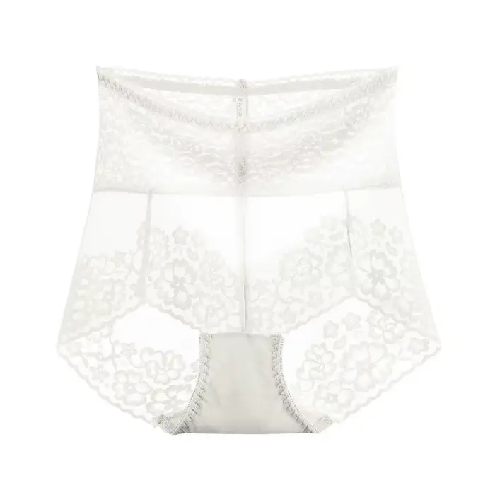 Culotte en dentelle taille haute pour femme, sous-vêtement amissié, respirant, confortable, solide, 