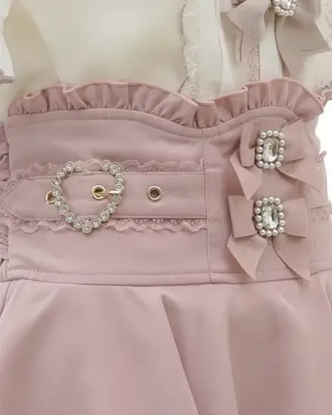 Jupe Courte de Style Japonais pour Femme, avec Nministériels d en Ruban, Diamant, Lolita, Douce, Pla