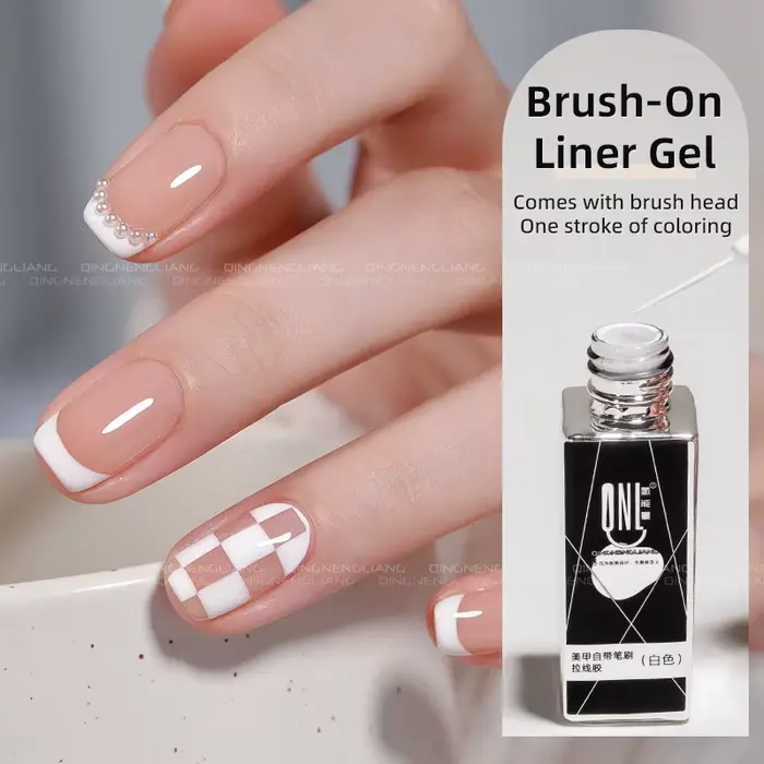 Gélový lak na nechty UV/LED Verhéritage, 7 ml, biela, čierna, semi-kontinuálny