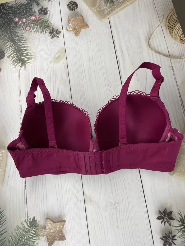 Diana Rose elastanová a polyamidová podprsenka s kvetinovou výšivkou pre ženy, proti ošúchaniu, šálky C D E pre všetky príležitosti