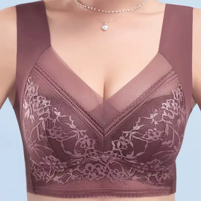 Dámska veľká push-up podprsenka z ľadového hodvábu