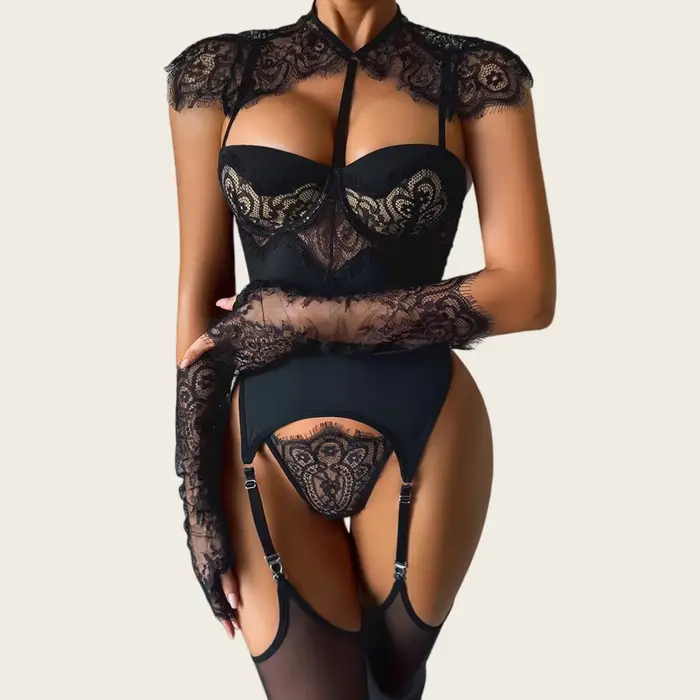 Sexy puma spodná bielizeň set s čipkou a ohlávka top pre ženy špeciálne príležitosti