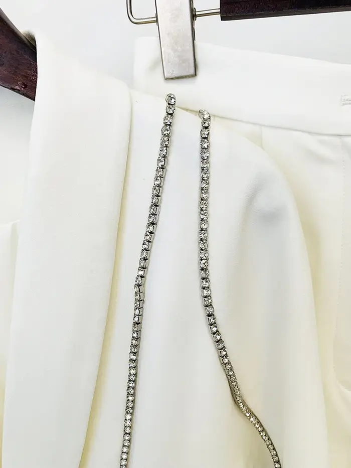 HIGH STREET Nouveauté 2026 Ensemble de costume de créateur pour femme, style défilé, avec blazer à m