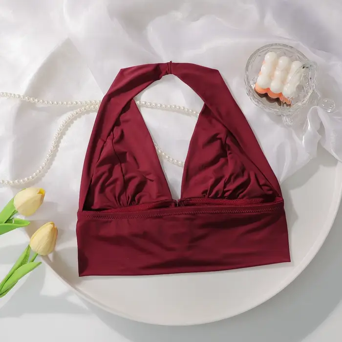 Červená sexy podprsenka s gombíkmi na prednej strane bez oceľového krúžku, dvojvrstvová podprsenka bez stôp, pohodlné spodné prádlo pre ženy, spodná bielizeň MR2824