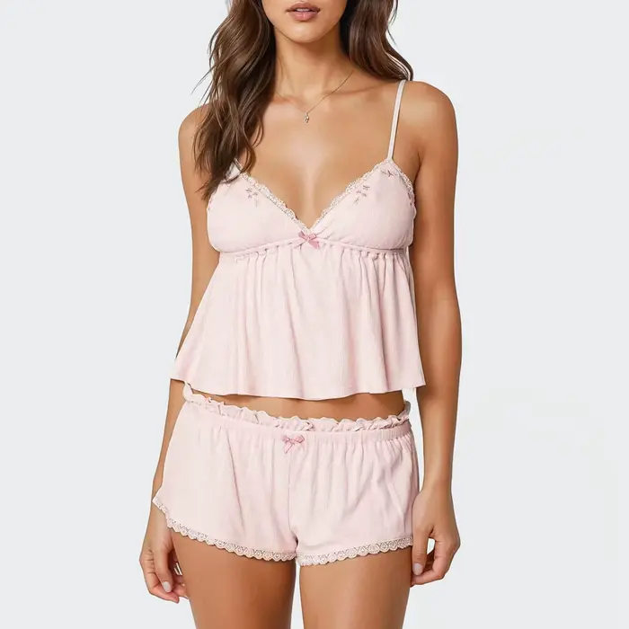 Štýlové dámske pyžamo bez rukávov tlačené pre ženy zimné moderné elegancie noc pohodlie pletené polyester špeciálne príležitosti