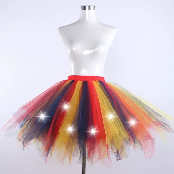 Šumivé LED Elastické víla sukne pre ženy a dievčatá, Bright Ballet Dance Tutu sukne na párty, karnevalový kostým, svadba, vianočný festival