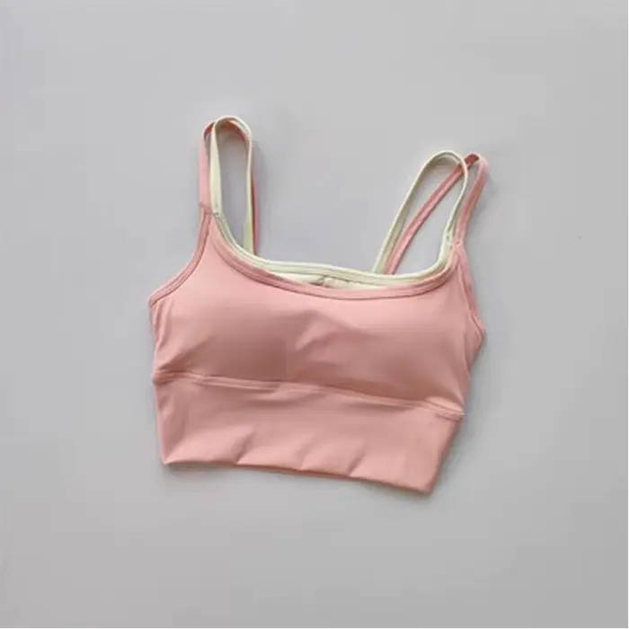 Soutien-gorge de sport noir pour femme, débardeur de gym, soutien-gorge de yoga, sous-vêtements de f