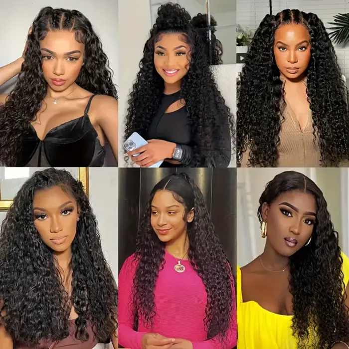 Perruque en cheveux humains Parochňa avec texture vague profonde, prête à porter, adaptable à toutes les occasions et entretien facile pour femmes