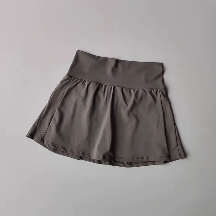 Jupe courte de sport taille haute pour femmes, pantalon de Yoga trapèze Anti-éblouissement avec doub