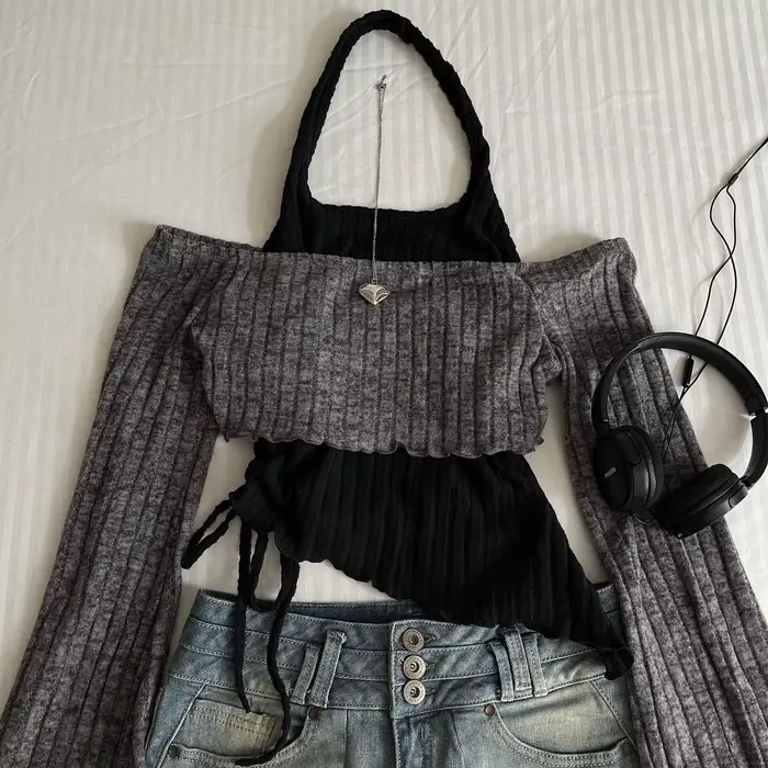 Esthétique gothique imprimé fleuri Baggy t-shirts Emo vêtements Y2k gothique Grunge graphique à manc