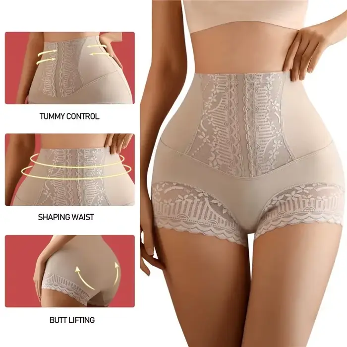 Bezšvové dámske nohavičky typu boyshort s vysokým pásom