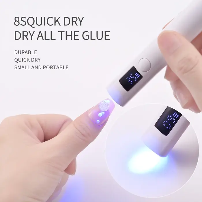 1 pièces lampe UV portative 2W longueur d'onde 365nm395nm lampe à ongles professionnelle sèche lampe