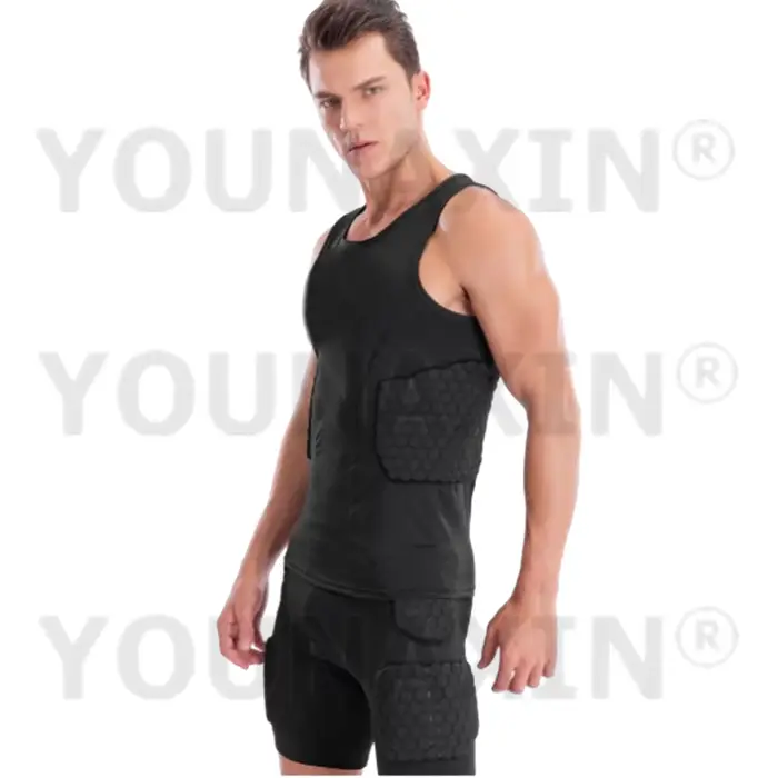 Priedušný a elastický nárazuvzdorný top pre unisex športy, športové príležitosti a intenzívne tréningy