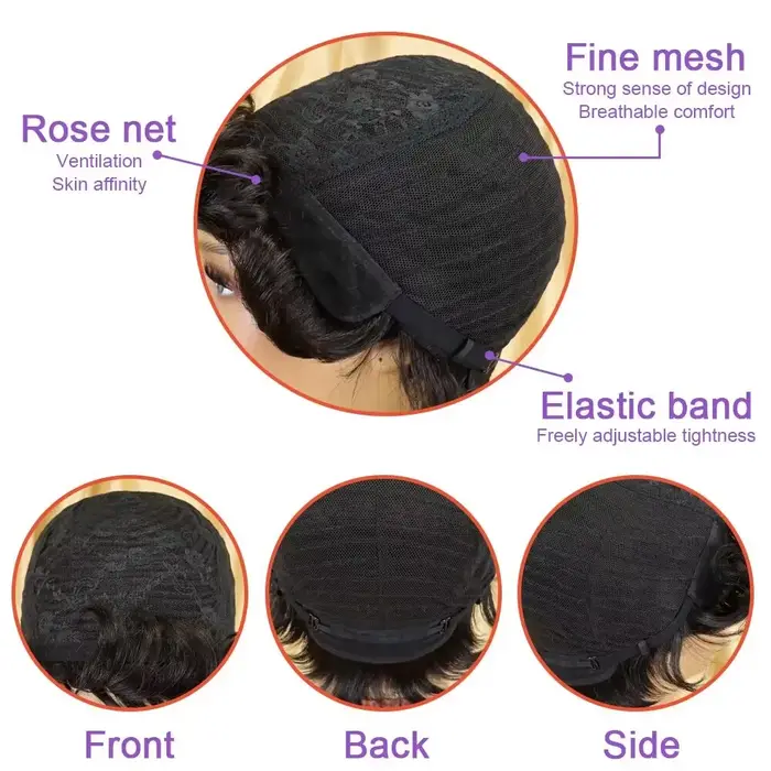 Perruques courtes afro bouclées en cheveux humains pour femmes, coupe pixie, perruque courte à ondul