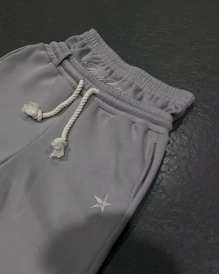 Harajuku – pantalon de survêtement ample à Double taille Y2K, couleur unie américaine, lettres brodé