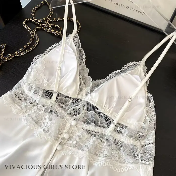 Ensemble pyjama sexy à bretelles pour femmes - Nouvelle collection été - vêtements de nuit, lingerie intime, design patchwork, douceur soyeuse, confort ultime, occasions spéciales