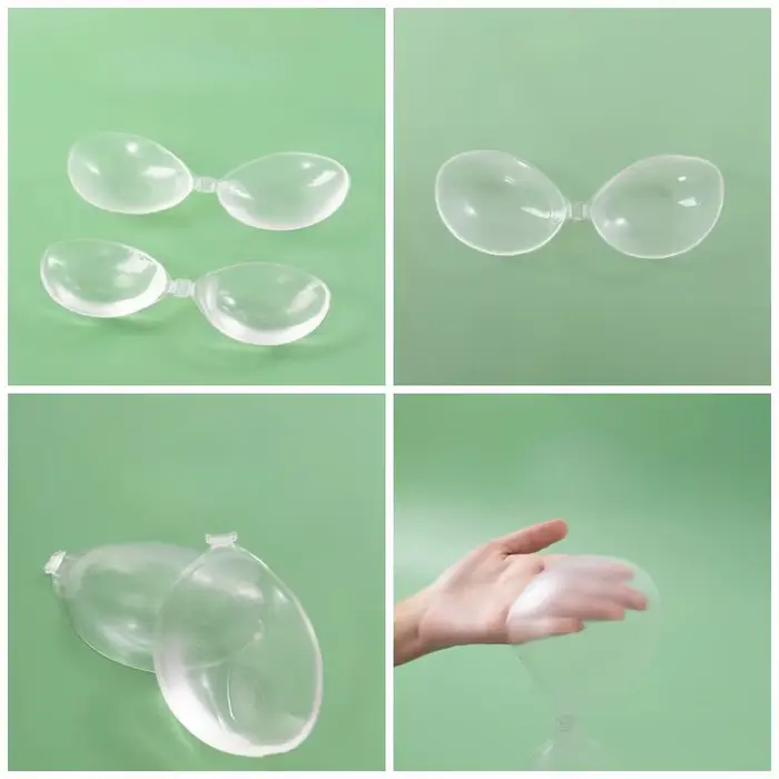 Neviditeľná silikónová push-up podprsenka bez ramienok s lepidlom pre ženy