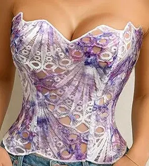 Body en dentelle légère à armature en os de poisson, corset en maille double couche, coupe ajustée, abdomen plissé, contrôle complet, sans fermeture à boutons